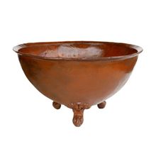 Lenheiro Lareira Braseiro Cor predominante Marrom Externa Ferro Jardim 84cm.