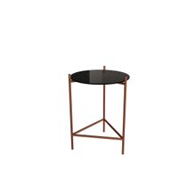 Mesa Lateral Marbella Cobre Com Tampo Preto