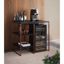 Aparador Adega Bourbon Cobre Com Preto 80 Cm