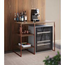 Aparador Adega Bourbon Cobre Com Carvalho 95 Cm