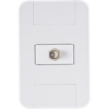 Conjunto 4x2 com 1 Tomada TV/SAT Coaxial Tramontina Tablet Branco