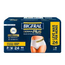 Roupa Íntima Bigfral Derma Plus P/M Unissex 24 Unidades