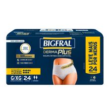 Roupa Íntima Bigfral Derma Plus G/XG Unissex 24 Unidades