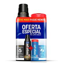 Kit Baruel Desodorante Para Os Pés Tenys Pé Pó Original 100g + Desodorante Para Os Pés Tenys Pé Jato Seco  92g