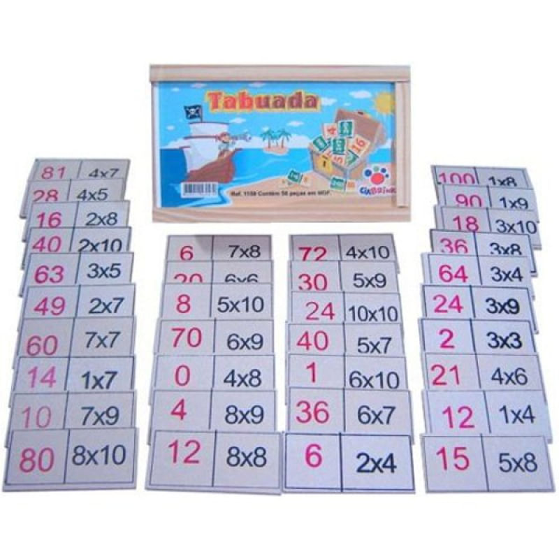 Jogo Simple Table - Tabuada Divertida de Madeira – estudebrink