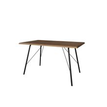 Mesa De Jantar Paraty Preta Com Tampo Amêndoa 140 x 80 Cm