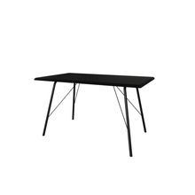 Mesa De Jantar Paraty Preta Com Tampo Preto 140 x 80 Cm