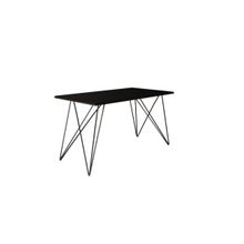 Mesa De Jantar Trama Preta Com Tampo Preto 140 Cm
