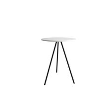 Mesa Lateral Gabriela Preta Com Tampo De Madeira Branco