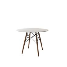 Mesa De Jantar Eiffel Com Tampo Redondo Branco 110 Cm