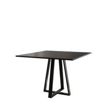 Mesa De Jantar Mônaco Preta Com Tampo Preto 110 Cm