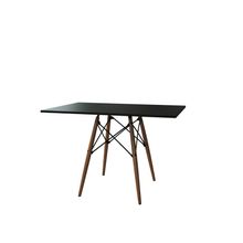 Mesa De Jantar Eiffel Com Tampo Retangular Preto 120 x 75 Cm