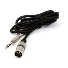 Cabo P10 para XLR Macho Preto Estereo - 3 Metros