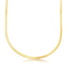 Colar Choker Fita Laminada 3mm Banhada a Ouro 18k