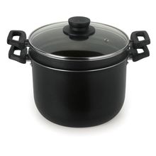Espagueteira Multiflon Versátil com Tampa Preta - 22 cm