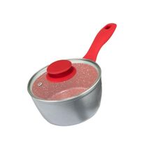 Panela Philco PPH160APR com Tampa de Vidro e Revestimento Antiaderente Redstone 16cm - Cinza e Vermelha