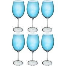 Conjunto de Taças para Água Bohemia Gastro 580ml Azul - 6 Peças