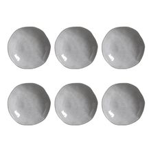 Conjunto de Pratos Fundos Porto Brasil Orgânico Concreto com 6 Peças - Cinza