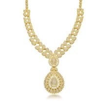Colar Festa Luxuoso Cravejado em Zirconias Banhado a Ouro 18k