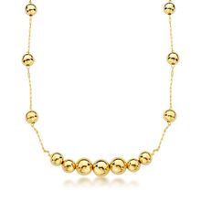 Colar médio Bolas Banhado a Ouro 18k