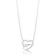 Colar Coração com Batidas Apaixonadas Prata 925