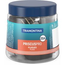 Plugues angular 2P T 20A 250V~ cores preto e branco - embalagem em  pote pequeno