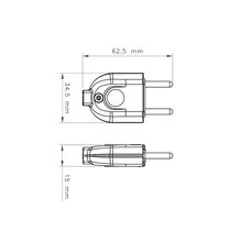 Plugue Macho 2P 10 A 250 V Tramontina Cinza