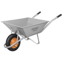 Carrinho de Mão Extraforte Tramontina com Caçamba Extroforte Metalica Cinza 65 L, Braço Metalico e Pneu com Camara
