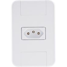 Conjunto 4x2 com 1 Tomada 2P+T 20 A 250 V Tramontina Tablet Branco