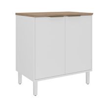 Balcão Duplo Itatiaia Renova com 2 Portas, 1 Prateleira e 80cm de largura – Branco Neve