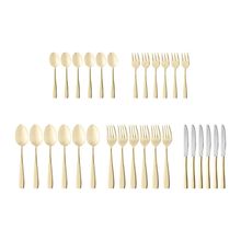 Faqueiro Wolff Pisa em Aço Inox Dourado - 30 Peças