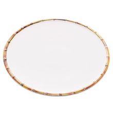 Prato para Sobremesa Wolff Bambu em Melamina 22 cm - Branco