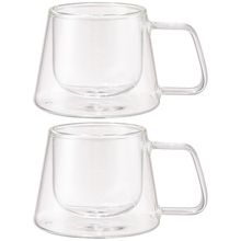 Conjunto com 2 Xícaras para Café Wolff com Parede Dupla - 180 ml