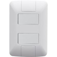 Conjunto 4x2 com 2 Interruptores Simples Tramontina Aria 6 A 250 V Branco