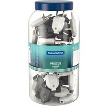 Pote grande com plugue macho 2P 10A 250V~ cores preto e branco