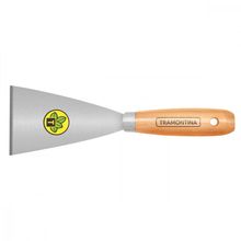 Espatula Rigida 8 cm Tramontina em Aço Carbono com Cabo de Madeira
