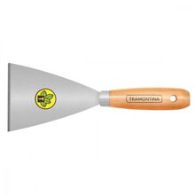 Espatula Rigida 10 cm Tramontina em Aço Carbono com Cabo de Madeira
