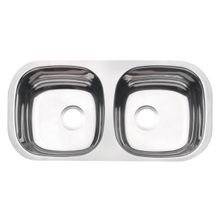 Cuba de Embutir Tramontina Isis 2C 34 BL Perfecta em Aço Inox Polido 78x40 cm Sem Válvula