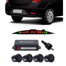 Sensor Estacionamento Ré Preto Com Visor Slim Prisma 2013/18