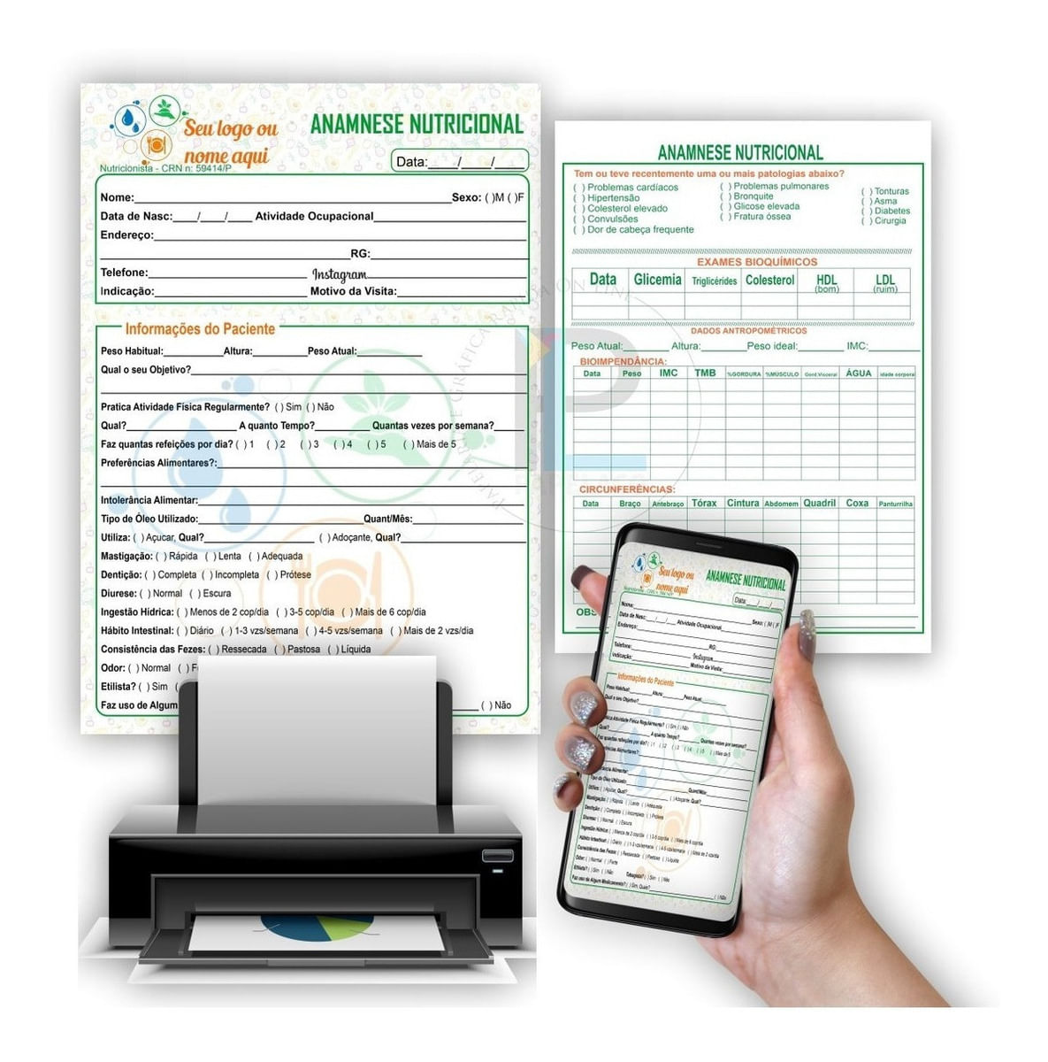 Anamnese Nutricional Arquivo Digital P Imprimir - Shop Coopera