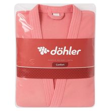 Roupão Aveludado Quimono com Manga Dohler Tamanho G Rosê