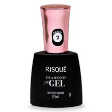Esmalte Risqué Diamond Gel Top Coat Fixador 9,5ml