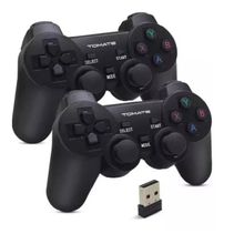 Kit 2 Controles Sem Fio Tomate 2.4ghz Game Pad Joystick Usb