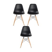 Kit 3 Cadeira Decorativa para Sala e Cozinha Garabit Preto - Gran Belo