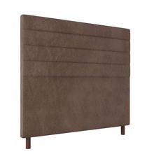 Cabeceira Decorativa Bacoli Casal 160cm Veludo Marrom - Gran Belo