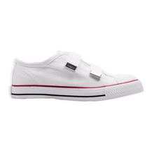 Tênis Diversão Canvas Velcro Infantil Branco Menina