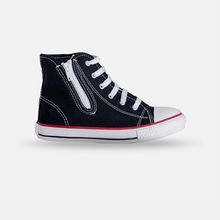 Tênis Diversão Canvas Hi Ziper Infantil Preto Menino