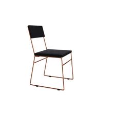 Cadeira Málaga Cobre Com Assento Preto