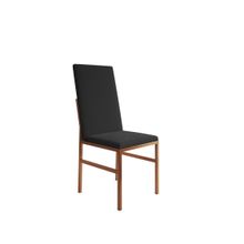 Cadeira Mônaco Cobre Com Assento Preto Premium