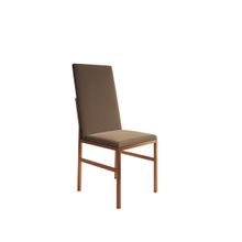 Cadeira Mônaco Cobre Com Assento Marrom Premium